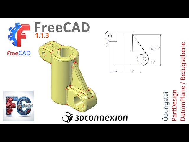 FreeCAD 1.1.3 - Practice Part - Solution - PartDesign