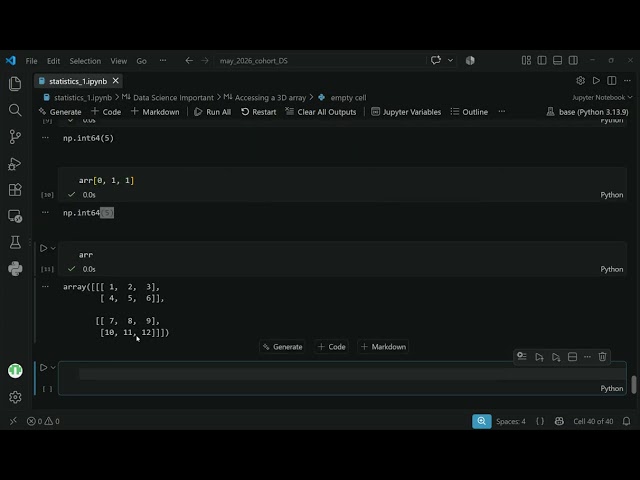 Numpy array and operation explored