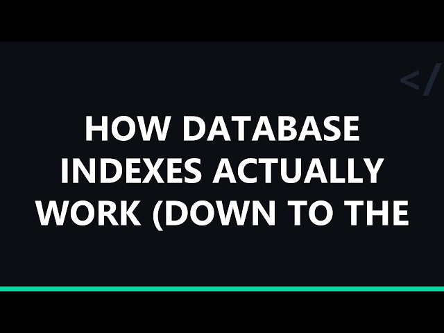 How Database Indexes Actually Work (Down to the Disk Page)
