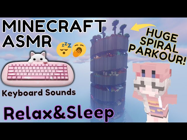 ASMR Minecraft Parkour😴🥱 - Huge Parkour Spiral | We are climbing on the top! #asmr #minecraft #cozy