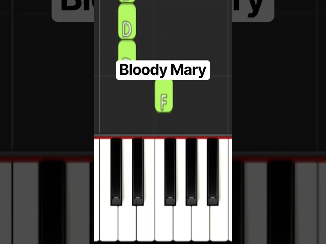 Bloody Mary - EASIEST PIANO TUTORIAL 🎹 #shorts #ladygaga