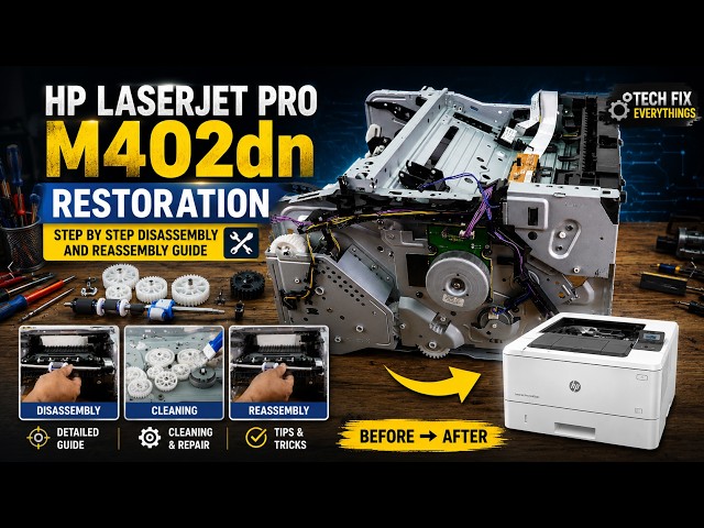 HP LaserJet Pro M402dn Restoration, Step by Step Disassembly and Reassembly Guide