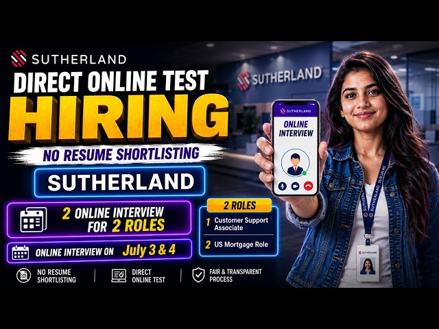 🚀 Sutherland Mega Online Interview | Freshers & Experienced | Apply Now