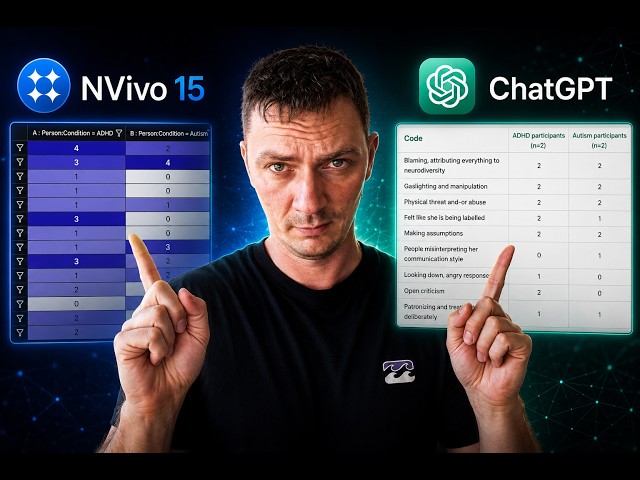 Thematic Analysis in NVivo vs ChatGPT - Matrix Coding Query