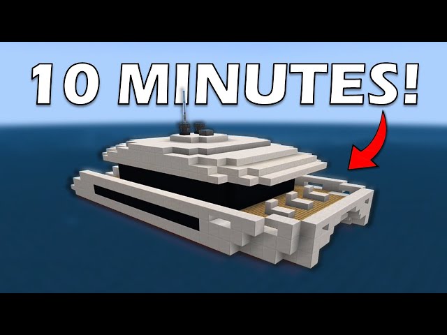 Minecraft: How To Build A Yacht In 10 MINUTES! (Tutorial)