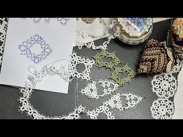 Step by Step Tutorial Needle Tatting Earrings  Needle Lace Tutorial  Handmade Lace on Needle