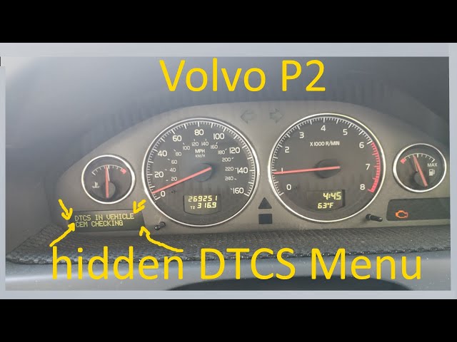 Volvo V70 S60 S80 XC70 XC90 Hidden DTCS Menu (Diagnostic Trouble codes stored in Vehicle)