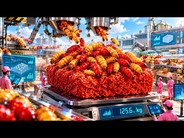 amazing food factory documentary inside the massive automated larvae line