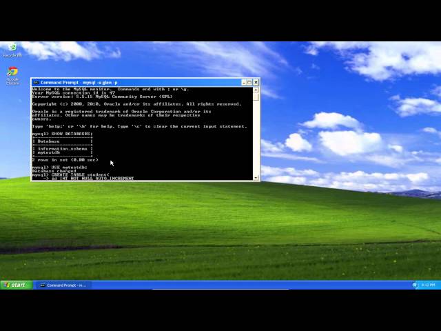 SQL Tutorial Part 02 (Creating Tables)