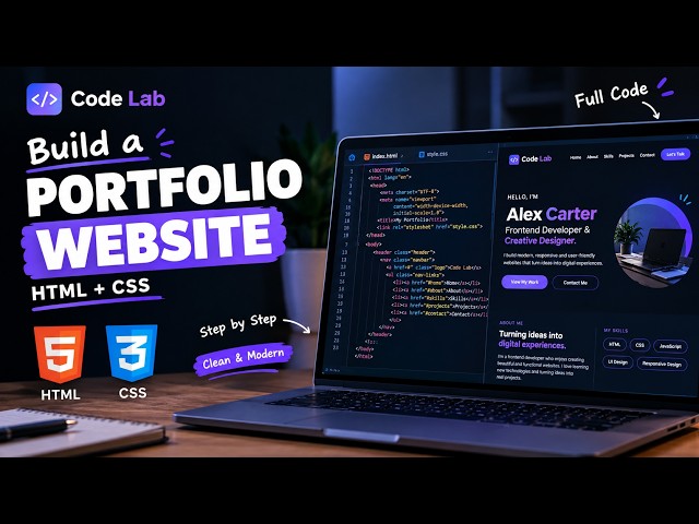 Learn how to create a portfolio website from scratch with html and no JavaScript.