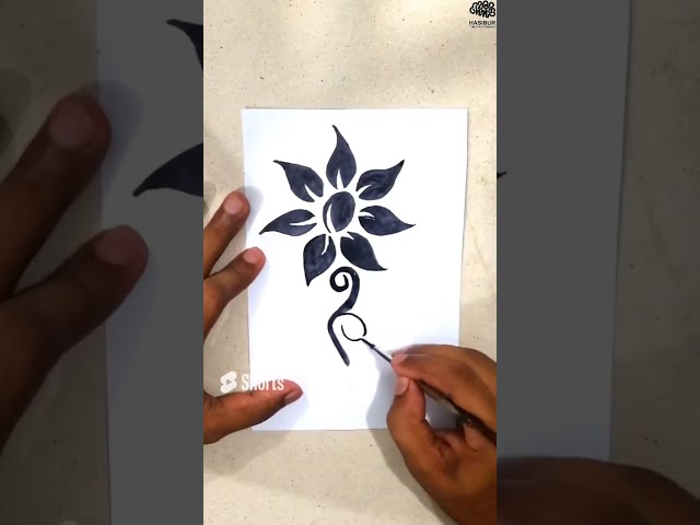 How to draw a flower tattoo #Shorts