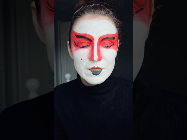 Japanese make up inspired look #makeup #makeuptutorial #theatricalmakeup