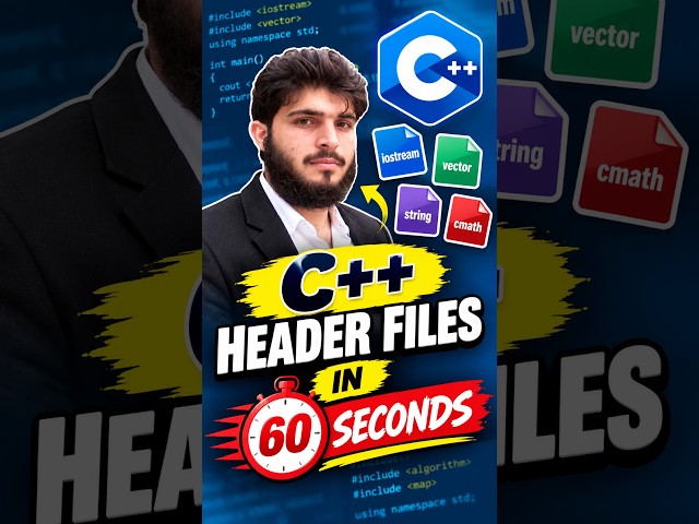 Header Files in C++ Explained in 60 Seconds! 🚀
