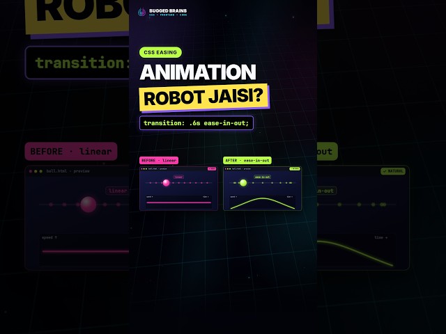 Ease-In-Out CSS Animation | Robot Jaisi Movement Fix #css
