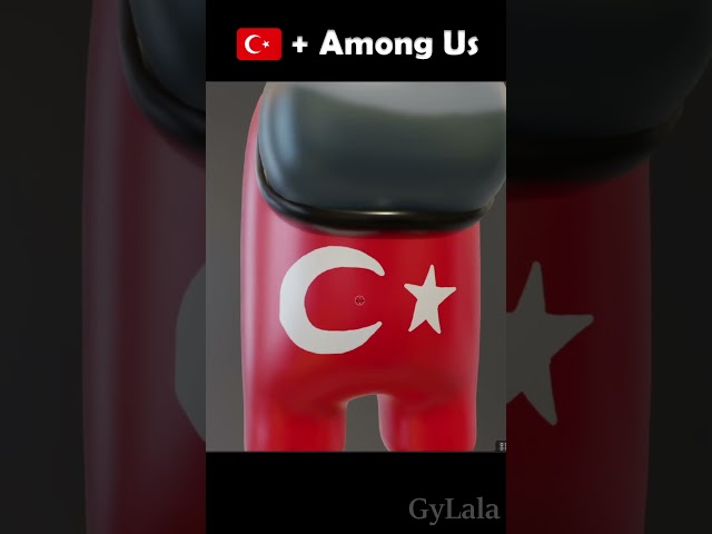 Painting 🇹🇷 Turkey + Among Us #turkey #amongus #drawing