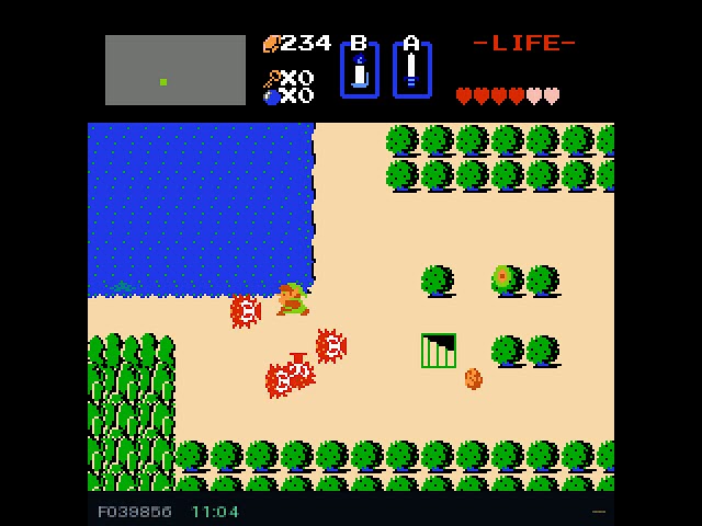 Zelda (1986)  NES - agent driven no assist scripted finish