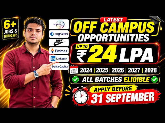 Off Campus Hiring 2026 for Freshers | Wipro Graduate Engineer Trainee | Cognizant Analyst | #hiring