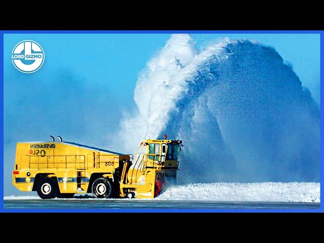 World's BIGGEST And Most Powerful Snow Machines Including The Rotary Snow Plow Train