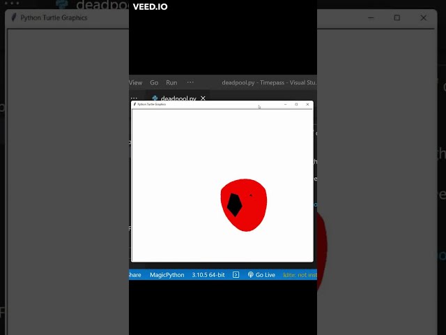 Deadpool using turtle | Python | #shorts