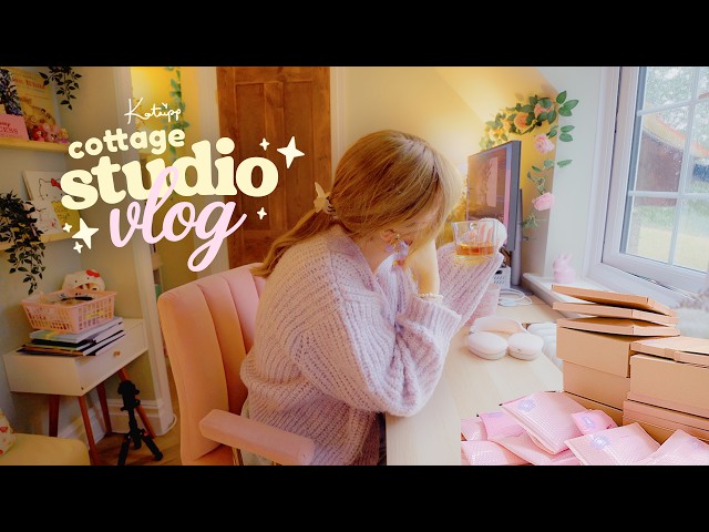 cozy creative days in the cottage ✿ summer thunderstorms & packing orders | Katnipp Studio Vlog