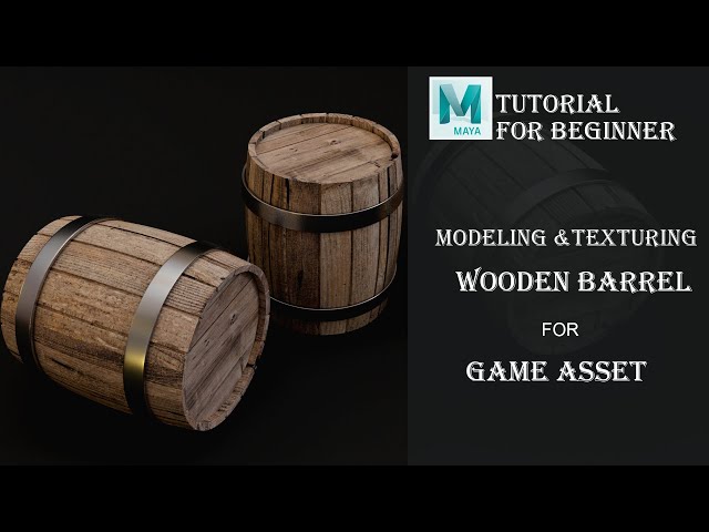 Wooden Barrel / Game Asset / 3D Modeling Tutorial In Maya 2023
