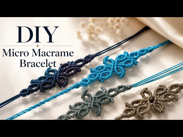 DIY Micro Macrame Bracelet #micromacrame #macramebracelets 