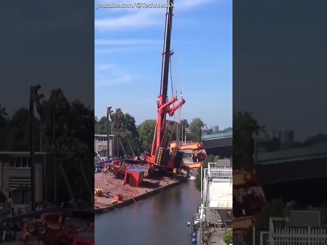 Unsafe Mobile Crane Operation on Barge