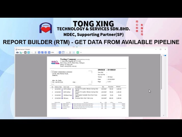 REPORT BUILDER (RTM) - GET DATA FROM AVAILABLE PIPELINE