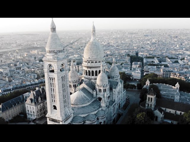 Aerial footage of Paris, France - 4K
