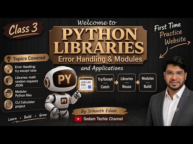 Agentic AI Class 3 | Python Libraries, APIs & Error Handling | Build a Modular Project