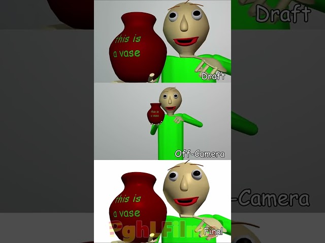Baldi's New Vase 2023 Animation Process, but Baldi is voiced by mystman12  #baldisbasics #shorts