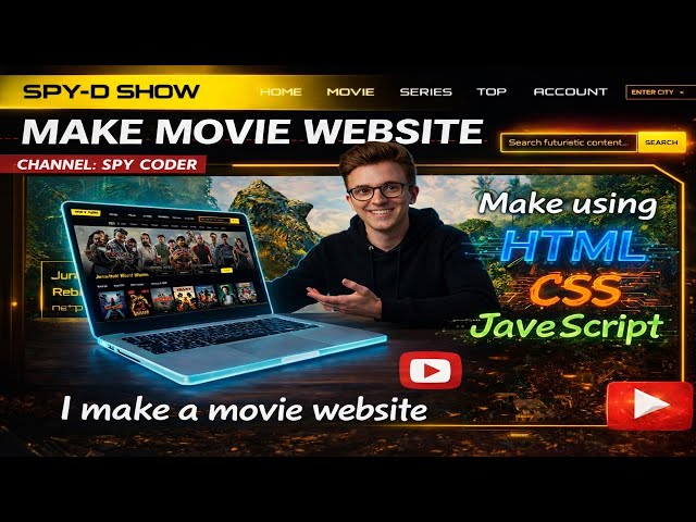 I Built a CRAZY Movie Website Using HTML . CSS · JS | Create a Movie/Streaming Website
