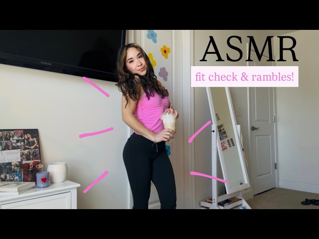 ASMR || fit check + rambles💓 (fabric scratching, tapping, whispering)