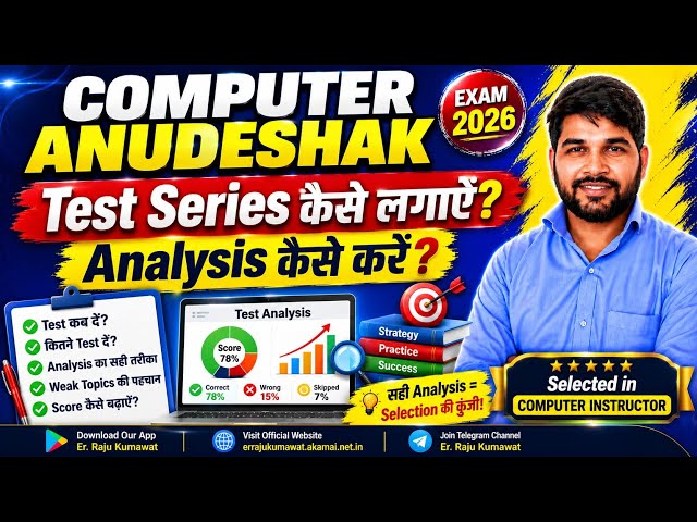Computer Anudeshak Test Series कैसे लगाएँ? | Test Analysis कैसे करें? | Score Boost Strategy 2026