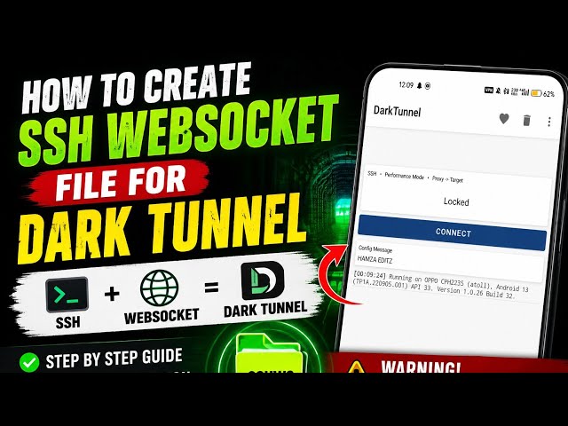 How to Create SSH WebSocket File for Dark Tunnel | Complete Tutorial