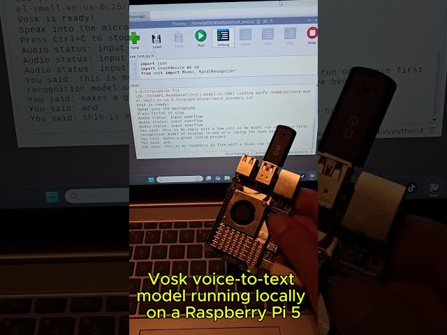 100% Offline Speech-to-Text on Raspberry Pi 5! 🤫 #RaspberryPi #Vosk #OfflineAI #Python