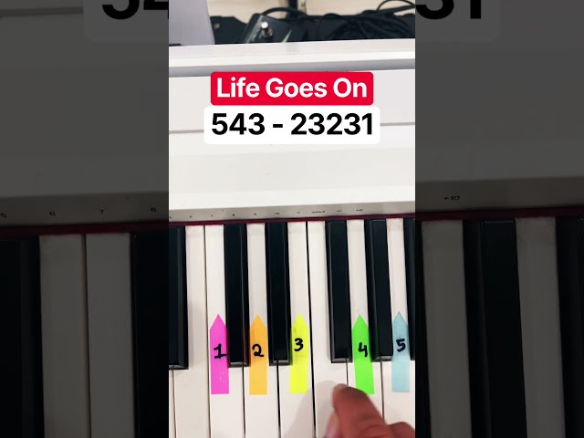 Life Goes On 🎹 | Easy Piano Tutorial #shorts