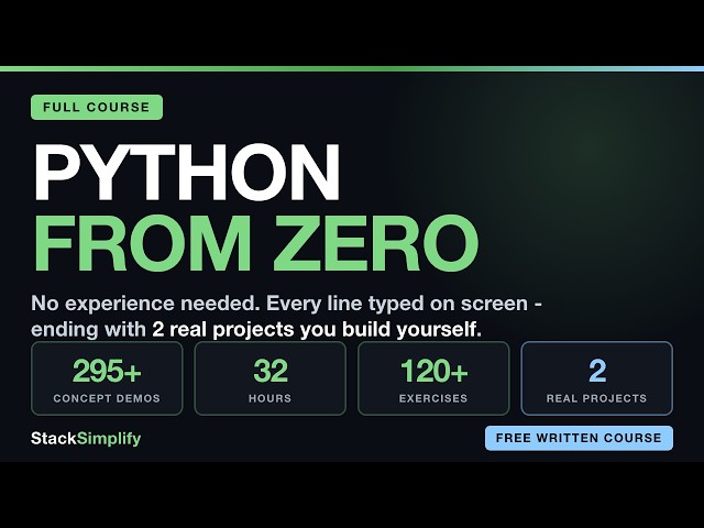 Python for Absolute Beginners - 2 Real Projects (2026)
