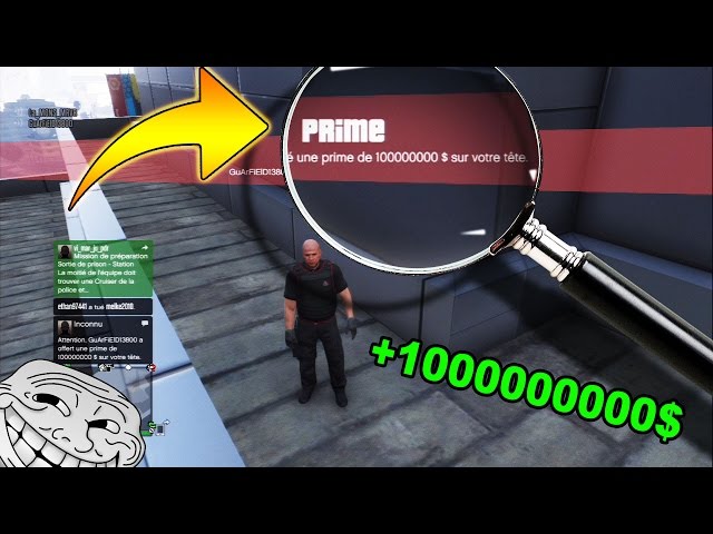 JE METS UNE PRIME DE 1 000 000 000$ SUR MA TÊTE ET ESSAYE DE SURVIVRE - GTA5 TROLL MOD