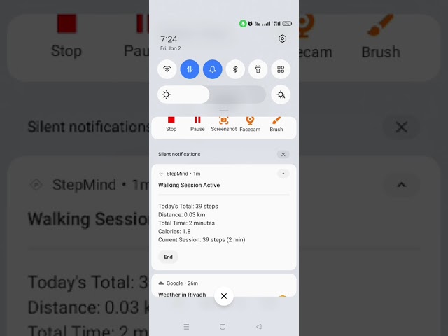 Health Foreground Service