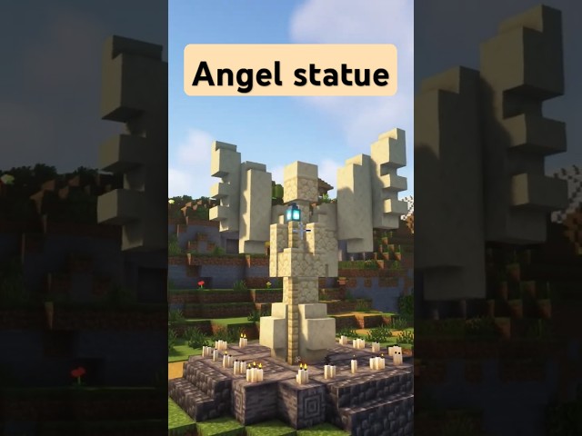 Simple Angel Statue #minecraft #minecrafttutorial #gaming #tutorial #minecraftbuilding