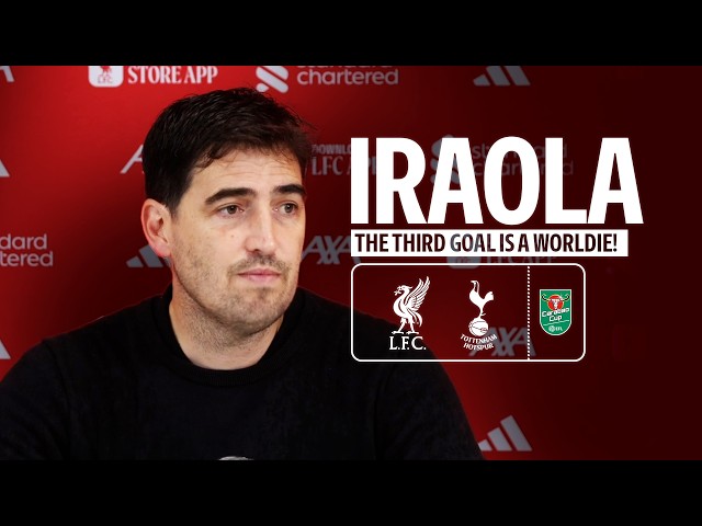 Iraola's reaction: Szoboszlai 'worldie' & Carabao Cup win | Liverpool 3-1 Tottenham