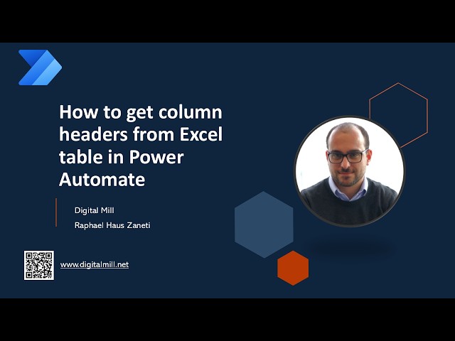 How to get column headers from Excel table in Power Automate with Office Scripts