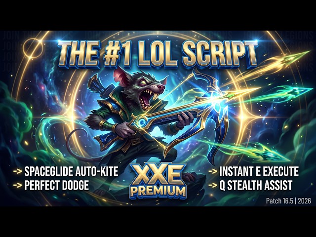 Insane Spaceglide Kiting & 850 Range Spray! Twitch Scripted Combos 🐀 XXE PREMIUM LoL 2026