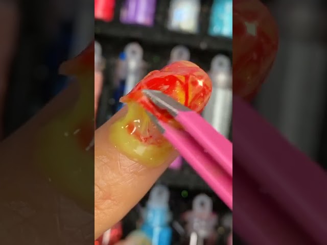 Hm 🤡 Instagram @ilysmnails #nailart #nailpolish #acrylicnails #satisfying #slime #glitter #art #fyp