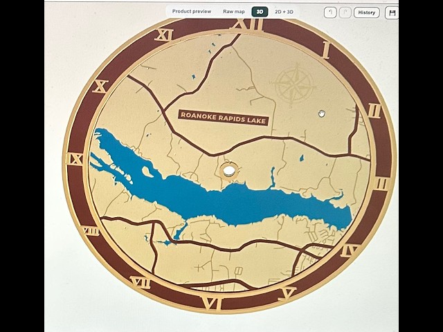 Designing a Lake Map Clock with Maperivo.com a quick tutorial of how easy the software is to use!