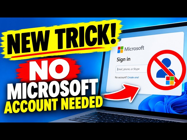 NEW Way to Bypass Microsoft Account Sign-In During Windows Installation