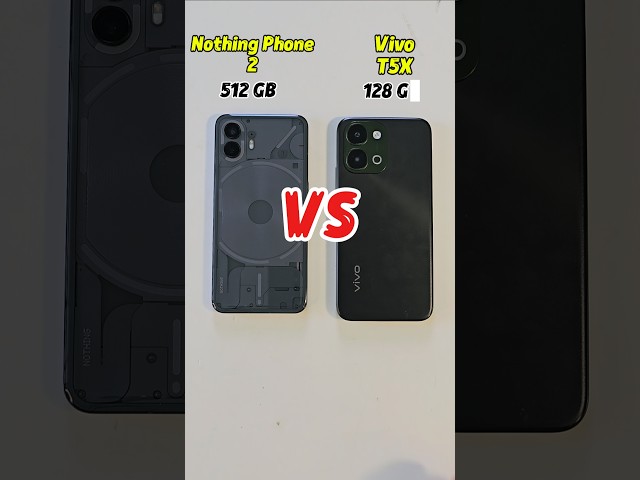 Speed test Nothing Phone 2 vs Vivo T5X #shorts #vivo #tech