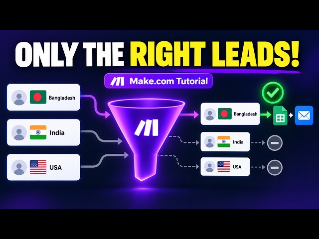 How to Filter Leads by Country in Make.com | Beginner Tutorial