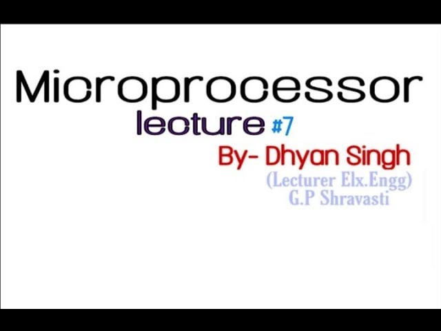 Microprocessor #lecture_7, #ALU_timming_and_control_unit_signals_of_8085_MP